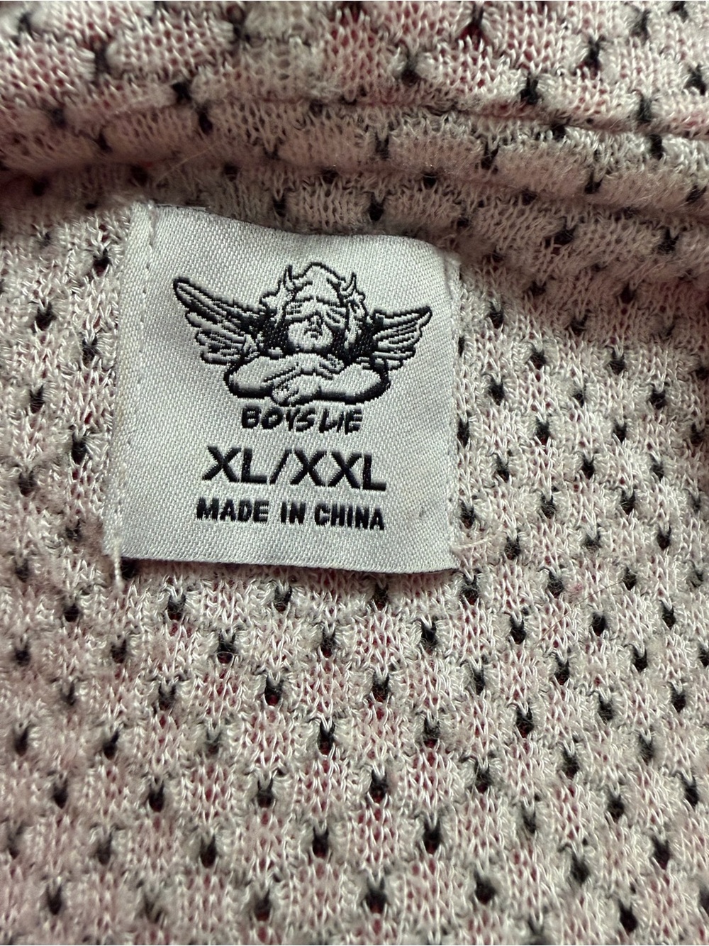 Boys Lie Hot Pink Zip-Up Hoodie with White Angel - Picture 3 of 4